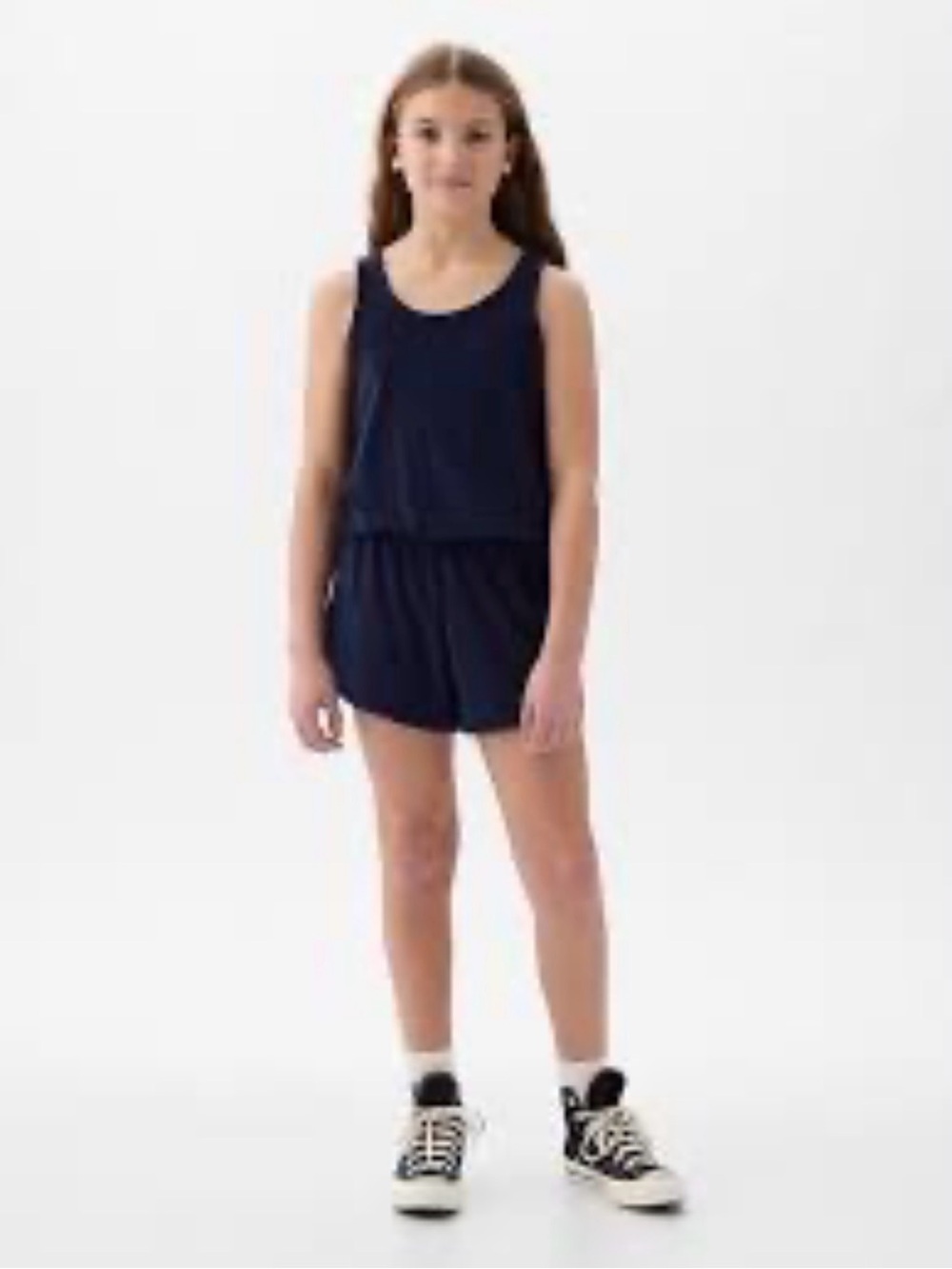 Girlโs Gap Navy Terrycloth Sleeveless One-Piece Romper NWT M